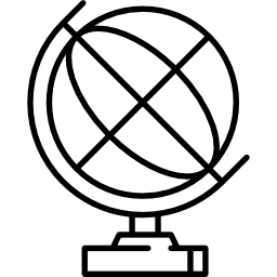 bibliotheek earth globe icoon
