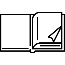 Open Book with One Page Folded icon