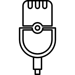 duży stary mikrofon ikona