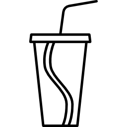 soda con paglia icona