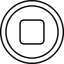 ronde stopknop icoon