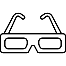 vecchi occhiali 3d icona