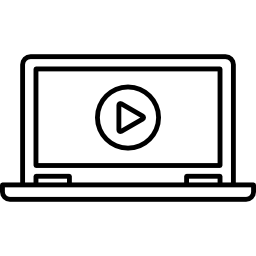 laptop z odtwarzaczem wideo ikona