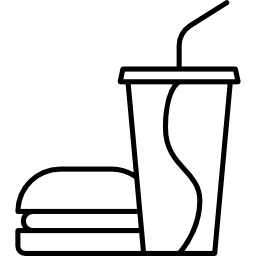 햄버거와 음료 icon
