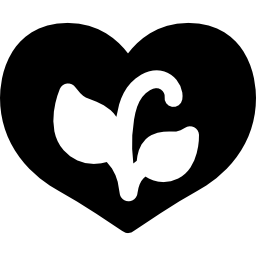 corazón ecológico icono