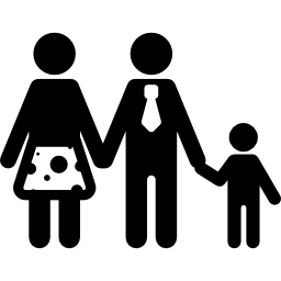 coppia e bambino icona