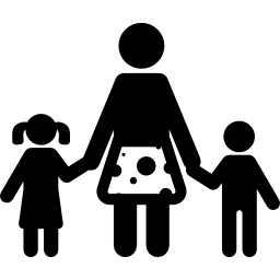 femme avec enfants Icône