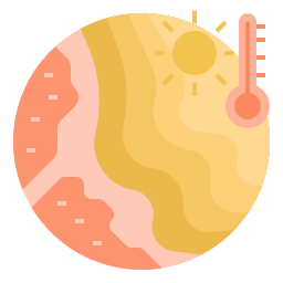 ondata di caldo icona