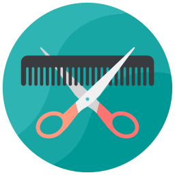 Hair cutting icon