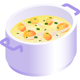 sopa de galinha Ícone