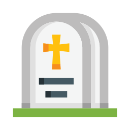 Lápida mortuoria icono