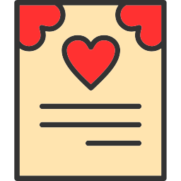 Wedding card icon