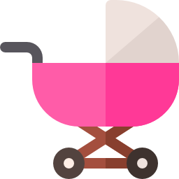 Baby carriage icon
