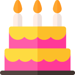 pastel de cumpleaños icono