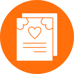 Wedding certificate icon