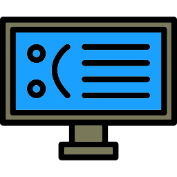 pantalla azul icono