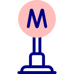 stazione della metro icona