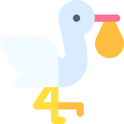 Bird stork icon