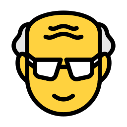 Old man glasses icon