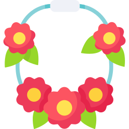 collar de flores icono