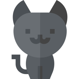 Черная кошка иконка