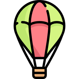 Hot air balloon icon