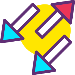 Diagonal arrows icon