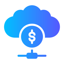 réseau cloud Icône