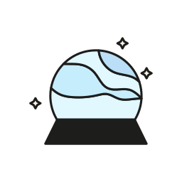 palla di cristallo icona