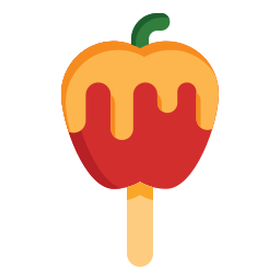 manzana caramelizada icono