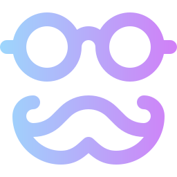gafas con bigote icono