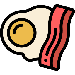 Egg and bacon icon