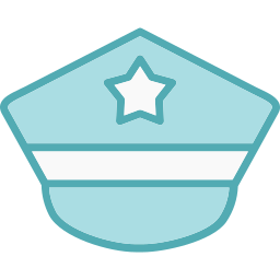 sombrero de policía icono