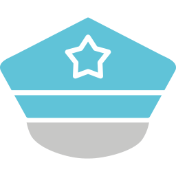 sombrero de policía icono