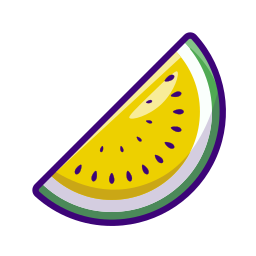 Yellow watermelon icon