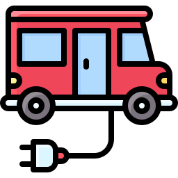Autobús eléctrico icono