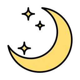 Crescent moon icon