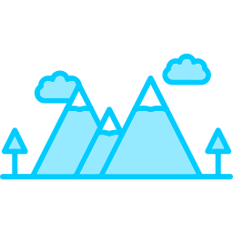 chaîne de montagnes Icône