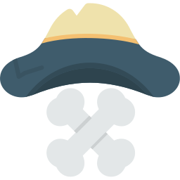 piracki kapelusz ikona