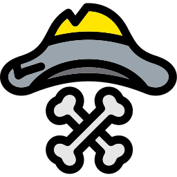 cappello da pirata icona