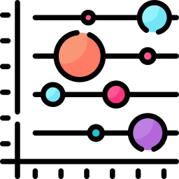 gráfico de burbujas icono