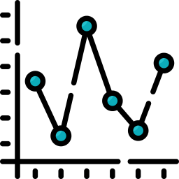 graphique en ligne Icône