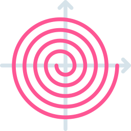 grafico a spirale icona
