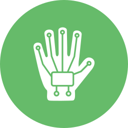 kabelgebundener handschuh icon