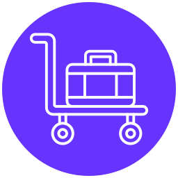 Luggage cart icon