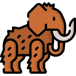 mammut lanoso icona
