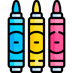 lápices de color icono