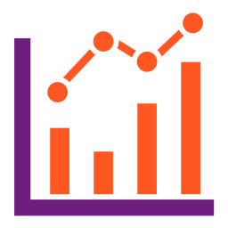 gráfico de linea icono