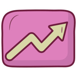 grafico di crescita icona