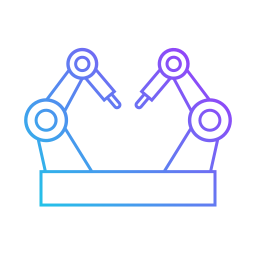 braccio robotico icona